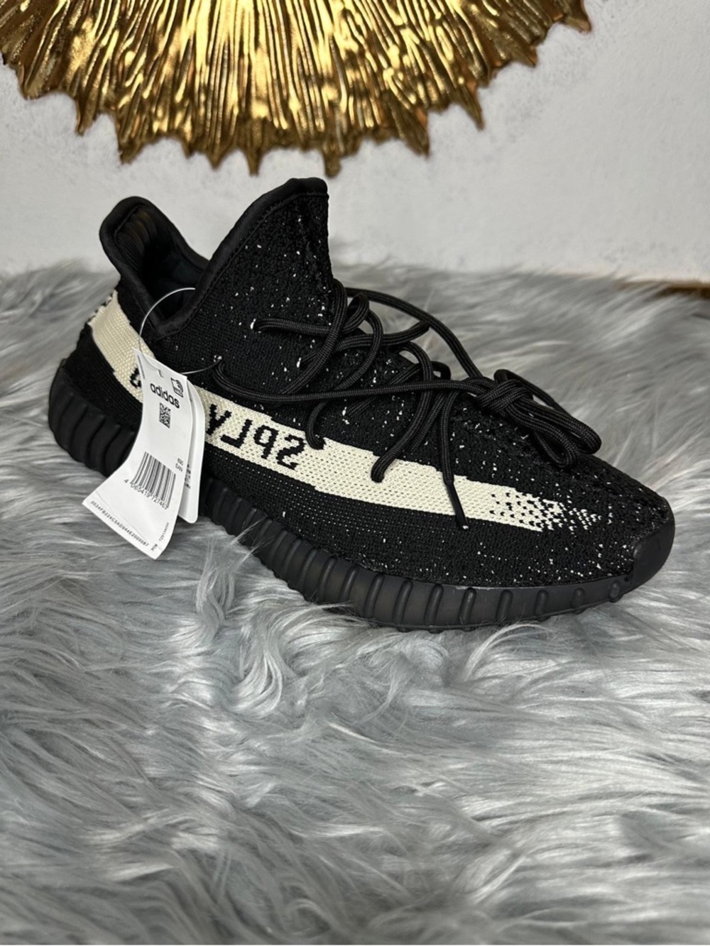 adidas Black & Cream Yeezy Boost 350 V2 Sneaker